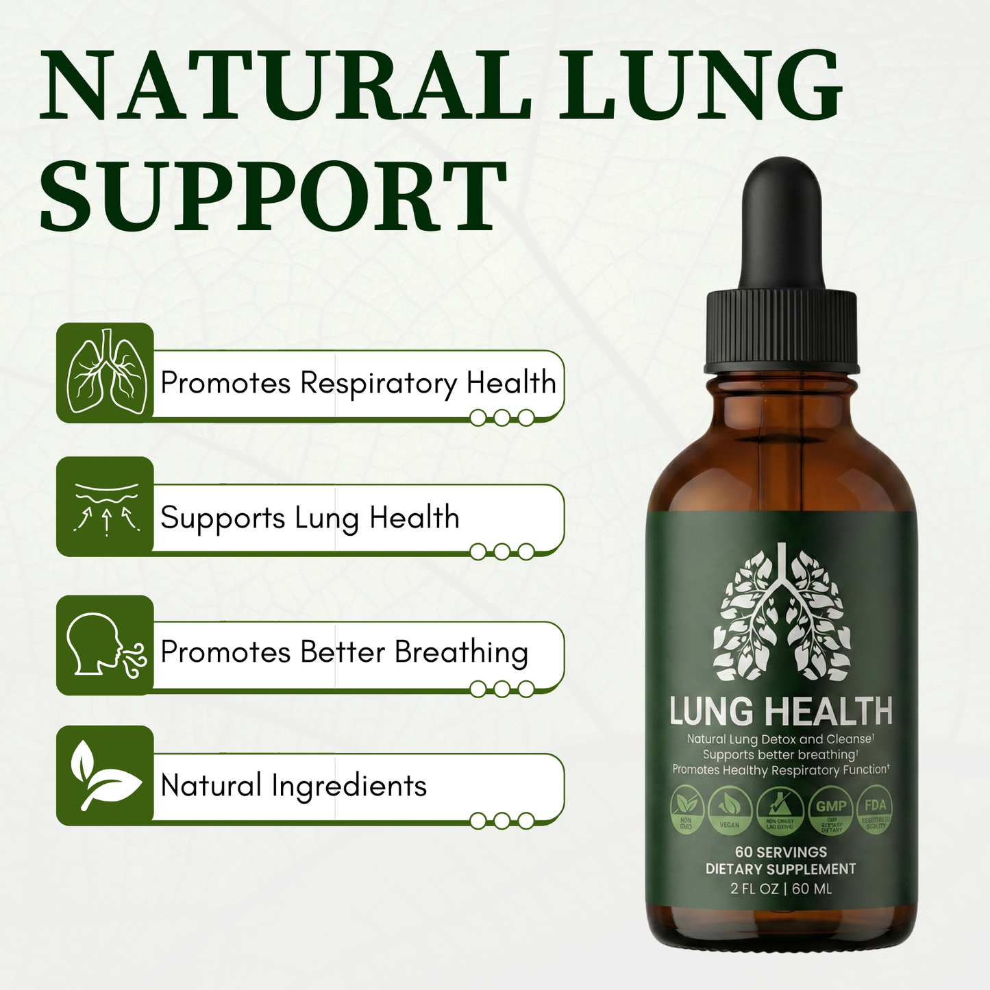 New Fast Absorbtion Mullein Lung Drops