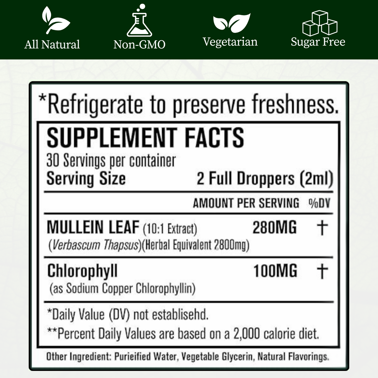 Mullein + Chlorophyll Lung Detox
